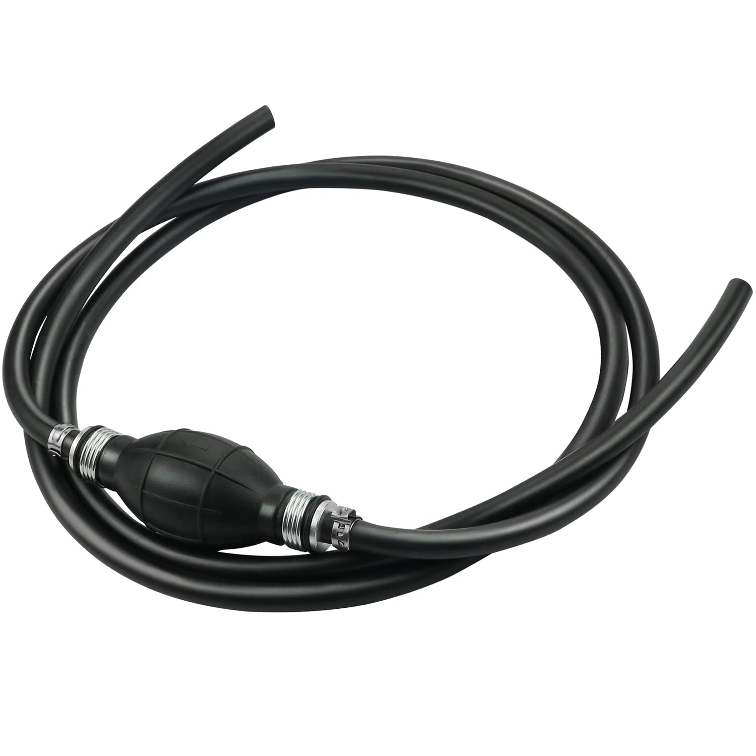 Fuel Line Assembly, 5/16'' Marine Boat Fuel Line Hose Assembly with Primer Bulb for Marine Outboard Boat Motor RVs Tractors and 
