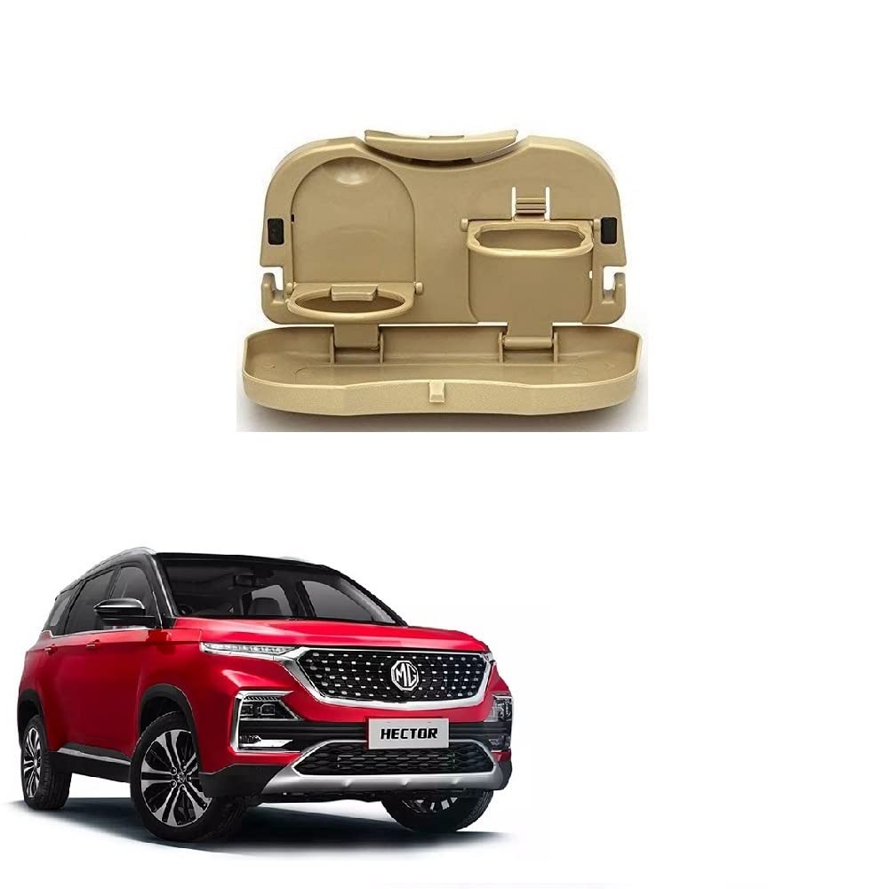 Stylish Foldable Compact Car Back Seat Tray for Food/Drinks/Cup/Bottle Holder Universal Pack of 1 Suitable for MG Hector