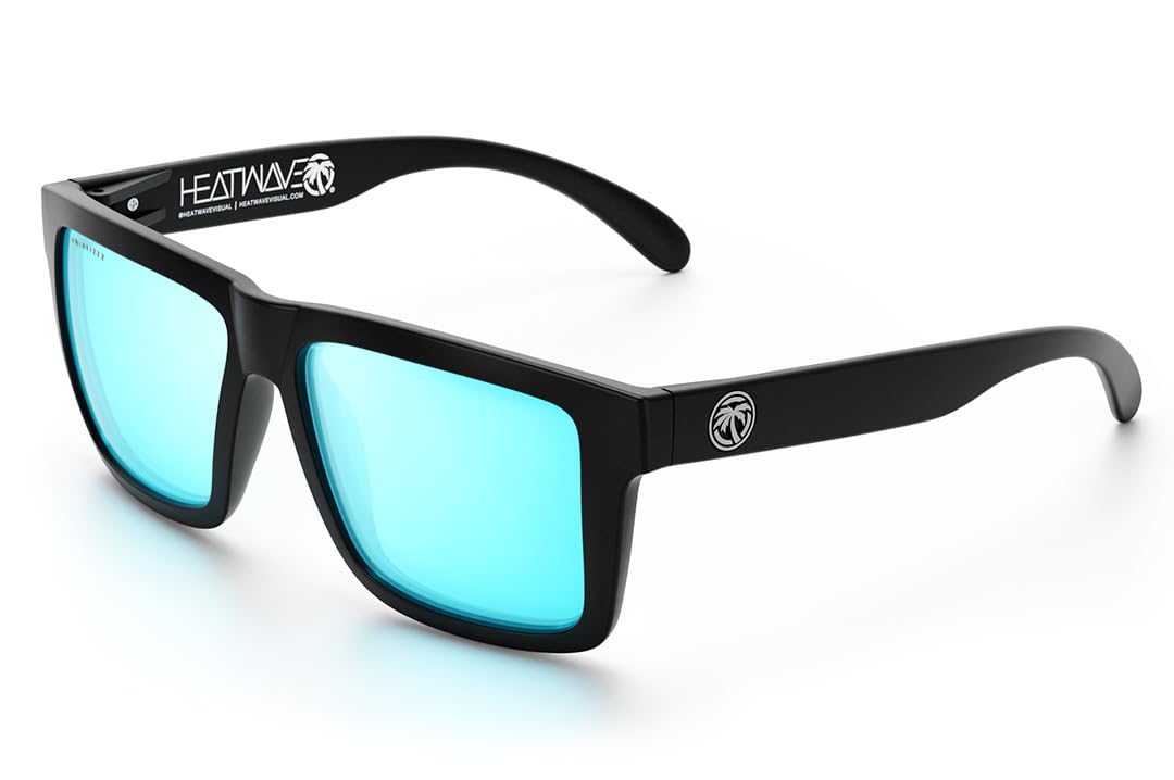 Heat Wave Visual Xl Vise Z87 Black Sunglasses In Arctic Chrome Polarized