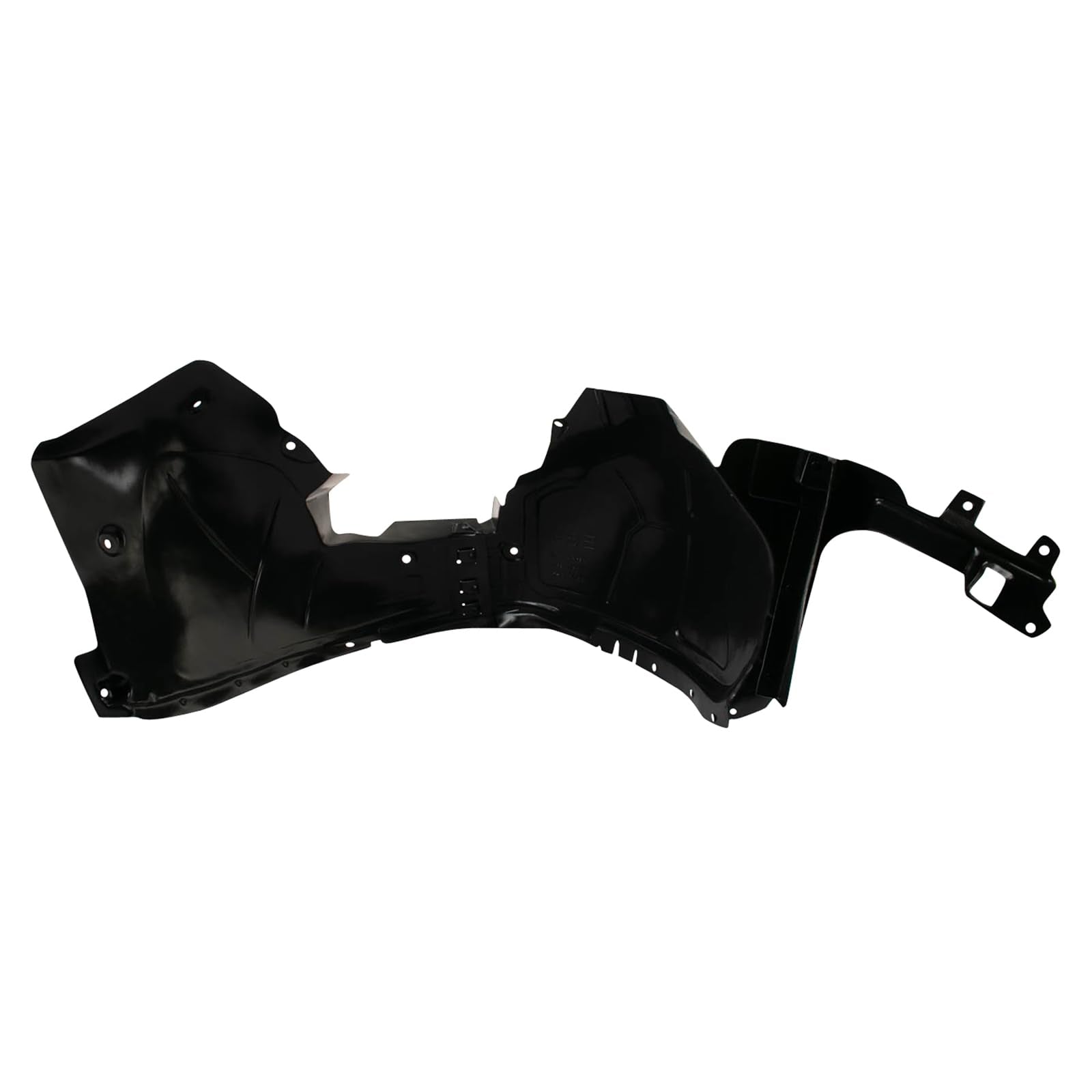 TRQ Front Inner Fender Liner Set for 2013-2015 Chevrolet Malibu, Black, Plastic, Model BDA06591