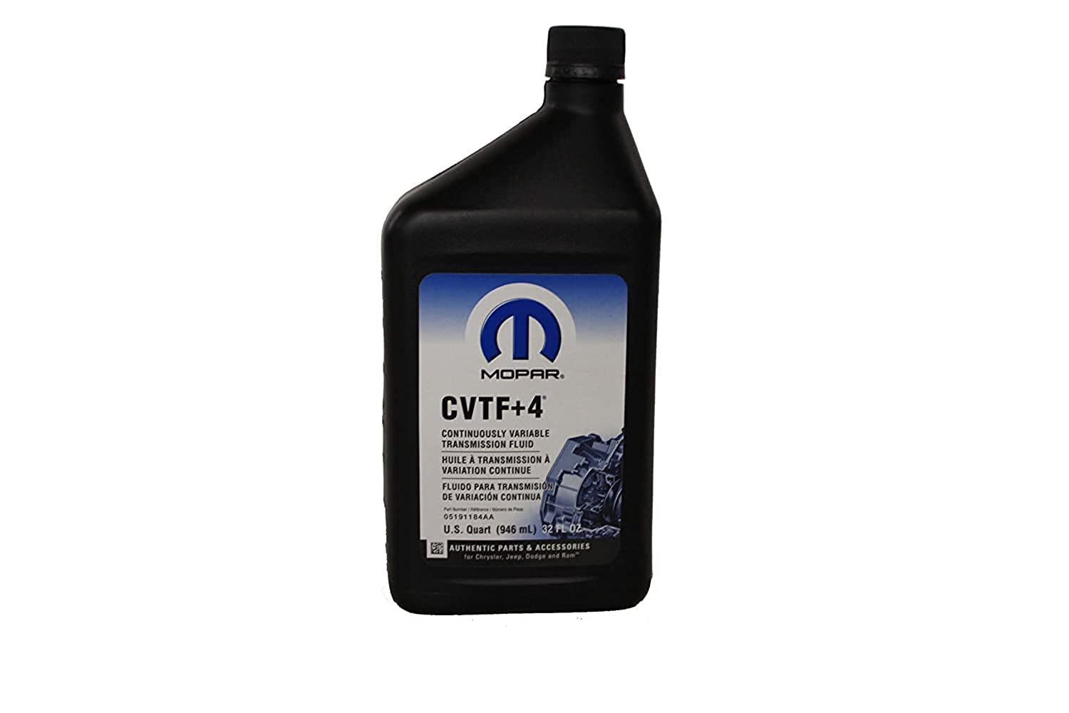 Genuine Mopar Fluid 5191184Aa Cvtf+4 Transmission Fluid - 1 Quart