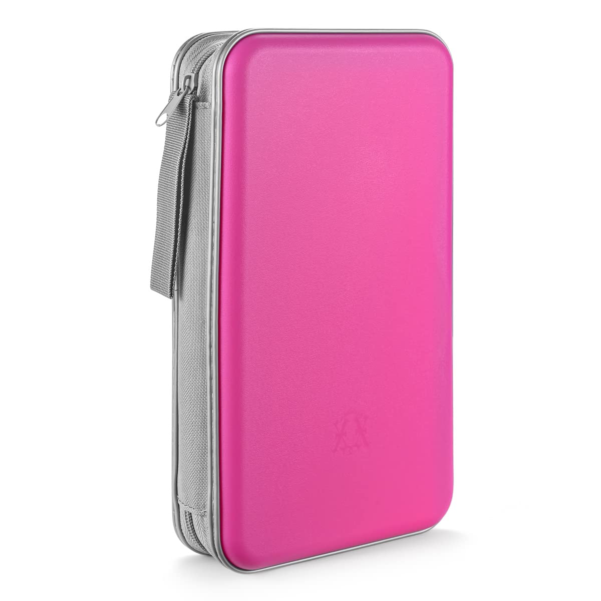 Liovode Dvd Case, 96 Capacity Portable Cd Case Holder Storage Hard Plastic Dvd Media Wallet Holder Organizer For Car (Light Rose