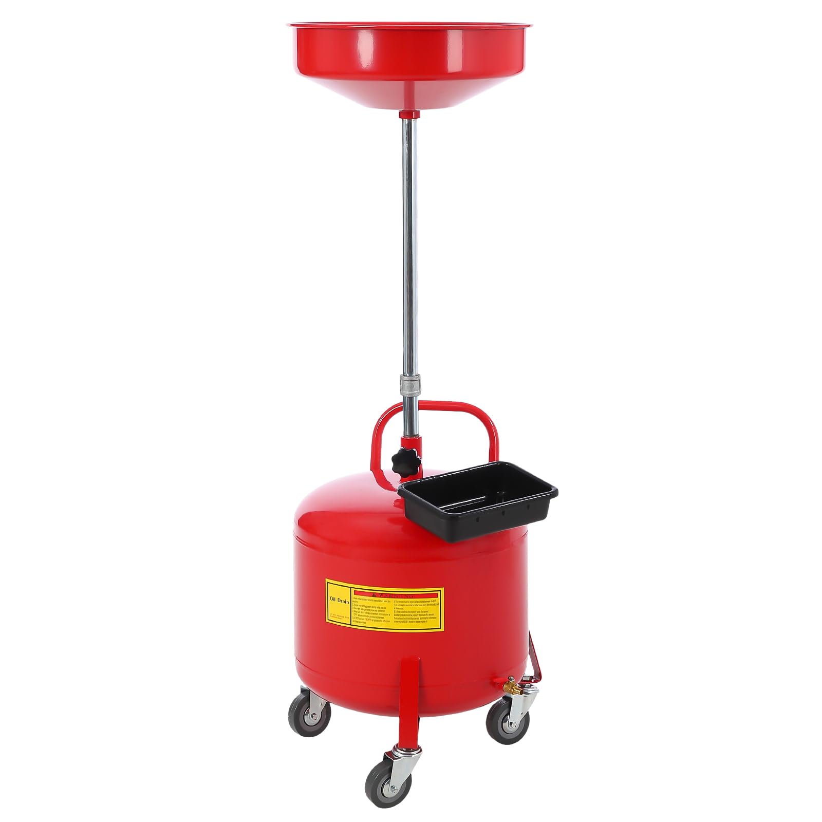 8 Gallon Waste Oil Drain Tank, Oil Drain Extractor, Pneumatic Drainer for Automotive Fluids, Portable Waste Oil Container with A