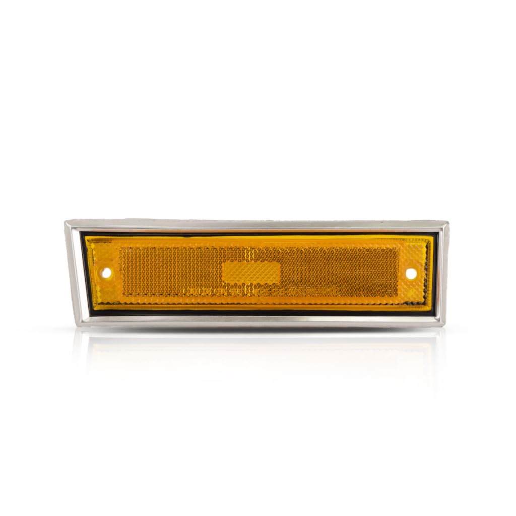 For Chevy C/K Pickup 1981-1991 Side Marker Light Passenger Side Chrome W/Chrome Trim Gm2551107