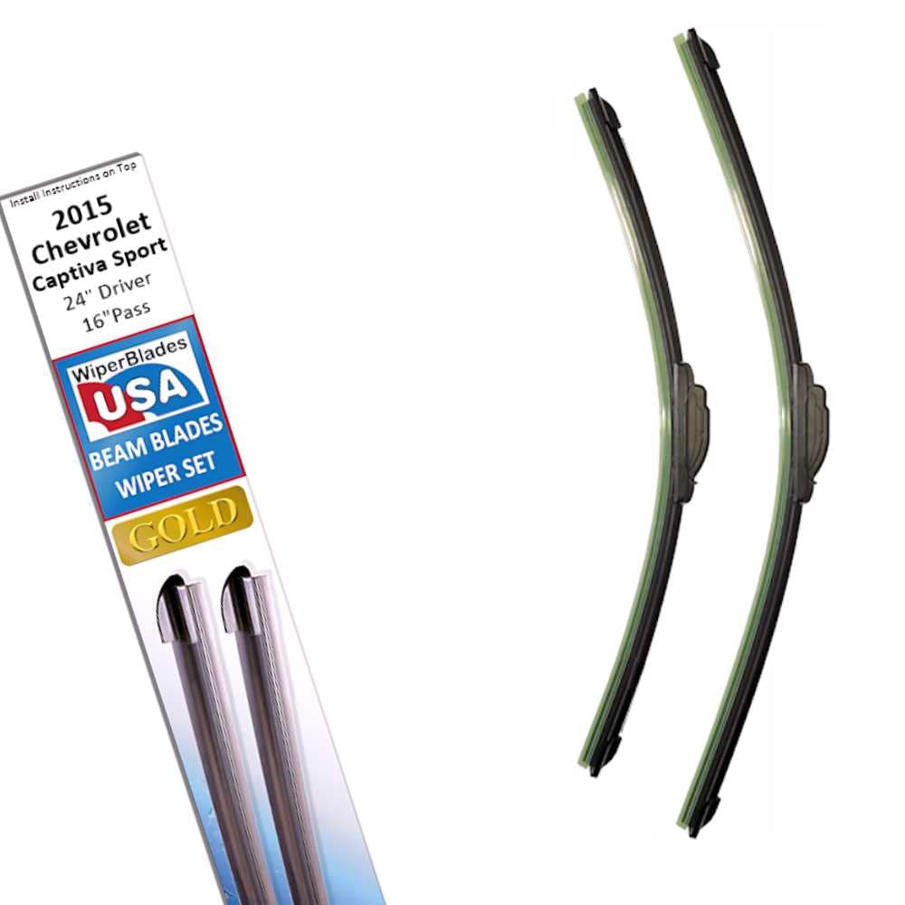 Beam Blade Wipers Set For 2015 Chevrolet Captiva Sport Replacement Set - Wiperbladesusa Gold Beam Wiper Blades Wipers Set