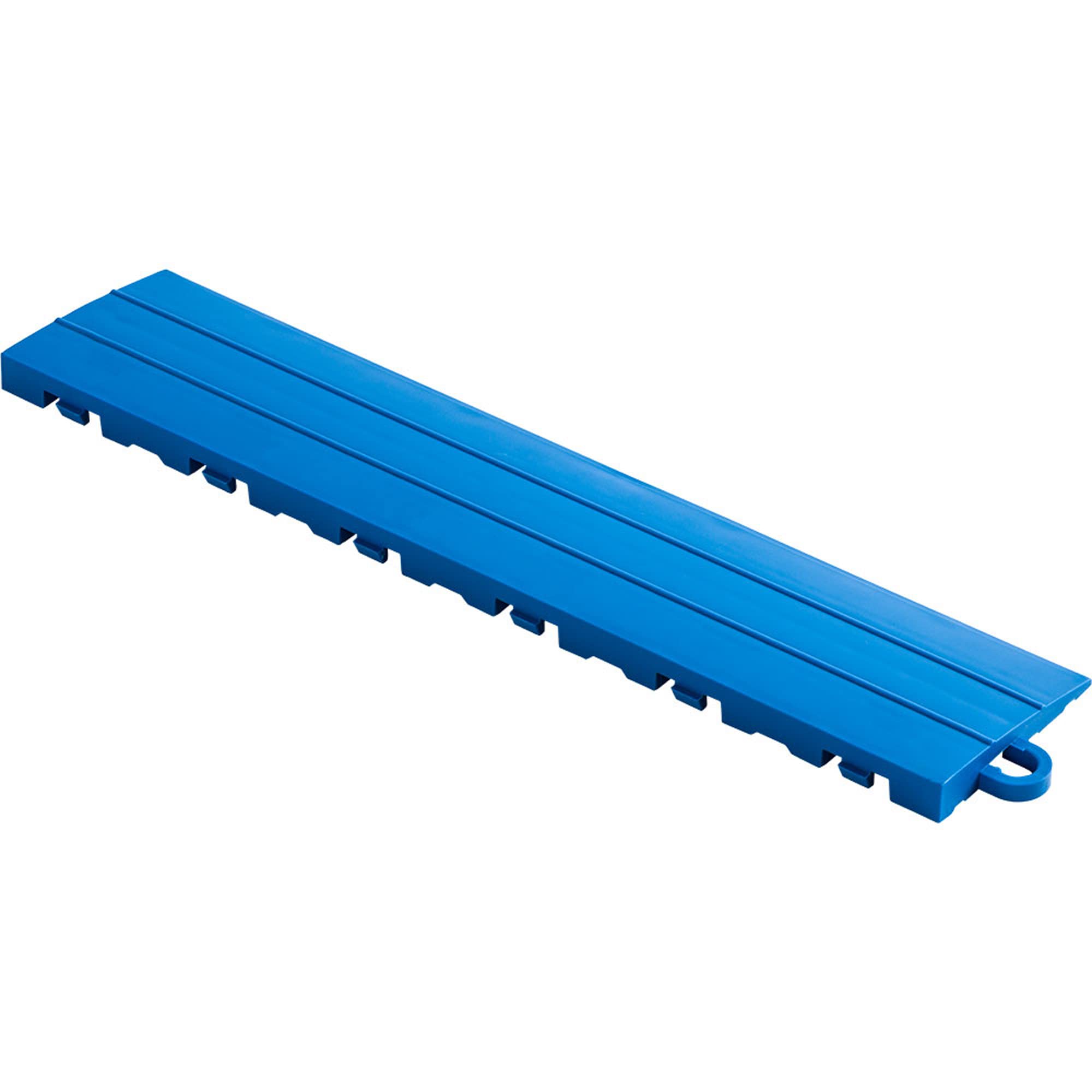 Speedway Diamond Pegged Edge for Interlocking Garage Floor Tiles, 12 x 2.75-Inch, Blue, 10 Piece Set