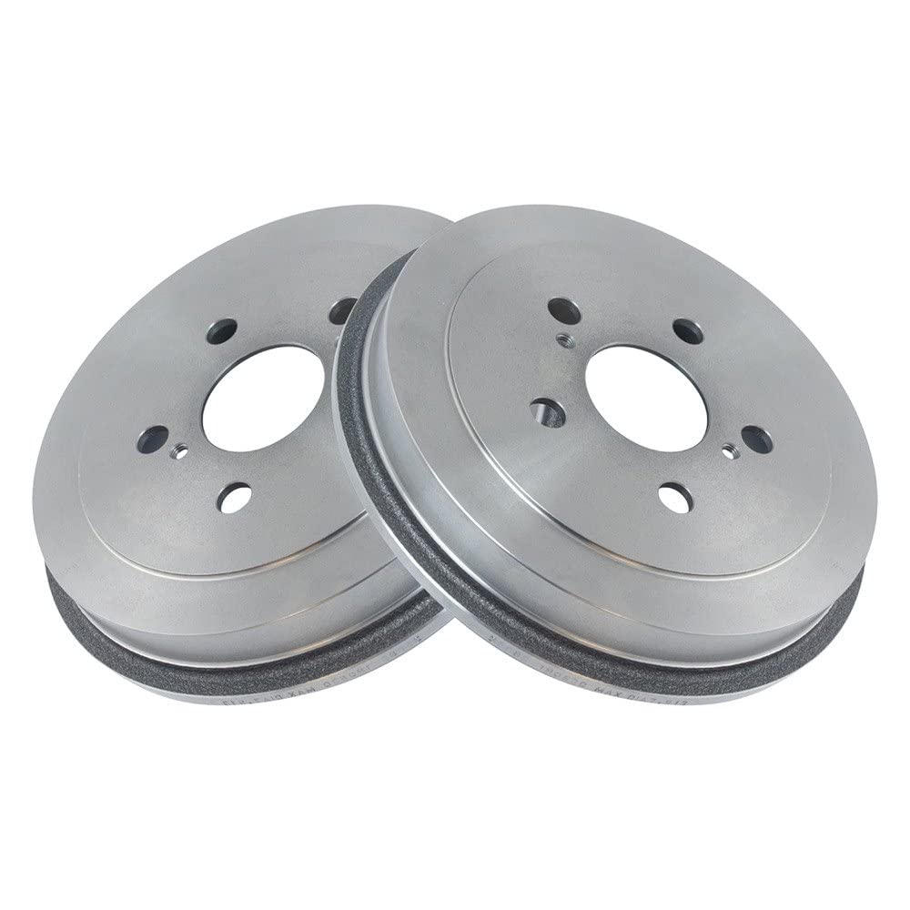 Trq Rear Brake Drum Pair Set For 2000-2005 Toyota Celica / 2003-2008 Toyota Corolla / 2004-2008 Toyota Prius