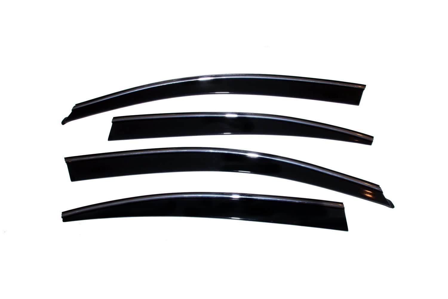 Auto Ventshade [Avs] Low Profile Rain Guards For 2009 - 2015 Nissan Maxima, 4 Pcs. | Window Vent Visors - Smoke W/Chrm Trim | 79
