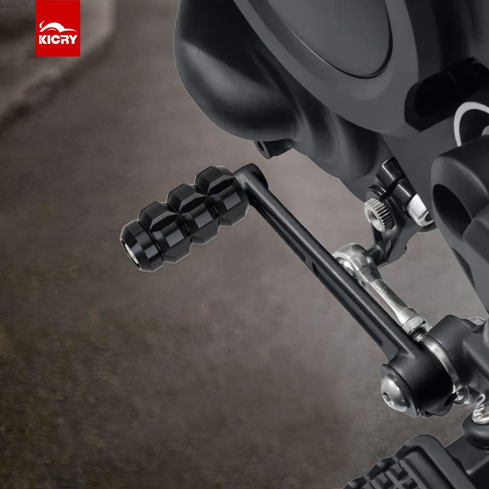 KICRY Motorcycle Shifter Peg with Raised Knobs Black Lever Foot Shift Pegs Compatible with Harley Davidson Street Glide Road Kin