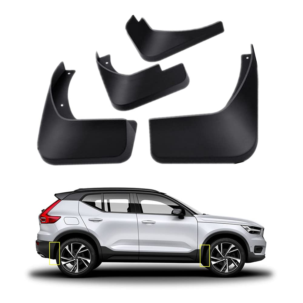 Mud Flaps Kit For 2024 Volvo Xc40 2019-2023 Mud Splash Guard Front And Rear 4-Pc Set By Topgril