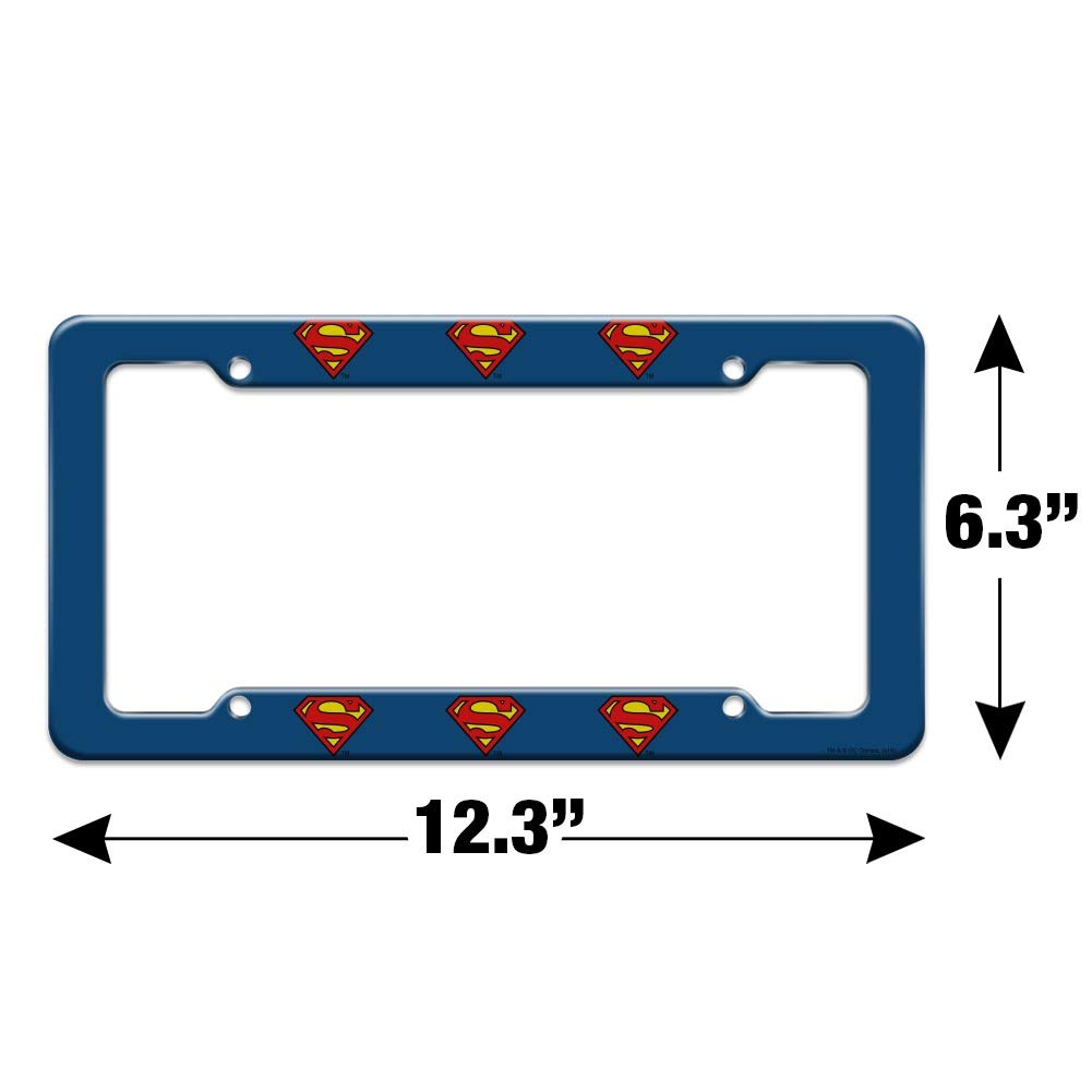 Graphics & More Superman Classic S Shield Logo License Plate Tag Frame