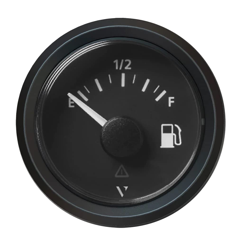 Vdo A2C59514096 Marine 2-1/16 [52Mm] Viewline Fuel Level Gauge Empty/Full - 8-32V - 240-33.5 Ohm - Black Dial & Triangular Bezel