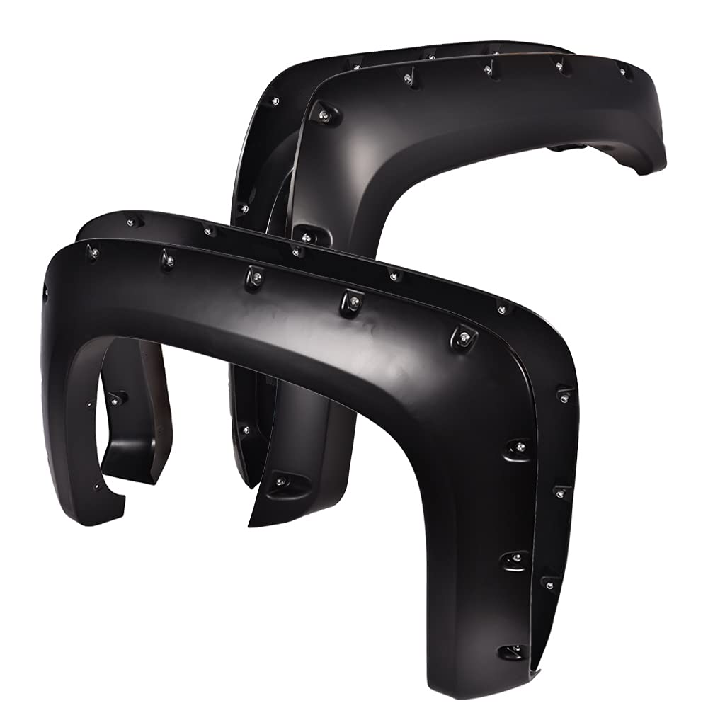 G-PLUS Fender Flares, Compatible With 07-13 Chevy Silverado 1500/07-14 2500HD 3500HD, 78.0/97.6 Long Bed(For Regular Cab and Ext