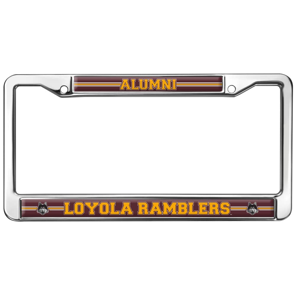 Loyola Chicago Alumni Logo Full Size Standard License Plate Metal Frame