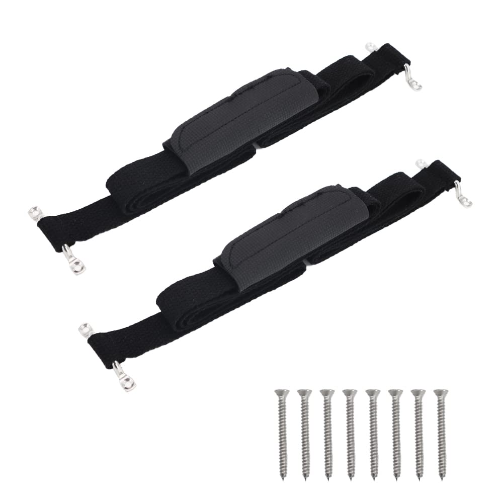 scottchen PRO RV TV Straps 74 Anti-Tip RV Furniture Safety Tie Down Solid Straps for Camper Trailer Traveling - 4pcs Black