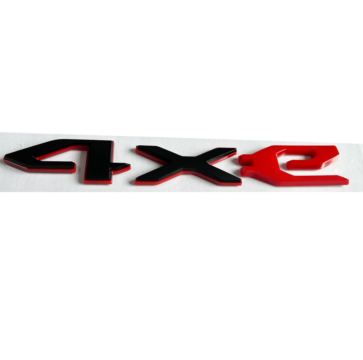ZENPEACE 4xe Emblem Replacement for Jeep Wrangler 2021-2023, Black and Red, Model 68490886AB, Durable ABS Decal Stickers