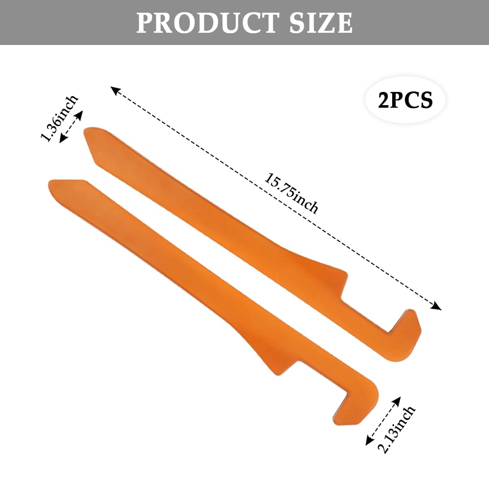 IHOTDER Car Seat Gap Filler - Flexible Orange Organizer, 15.75x2.13x1.36 inch, Durable Polyurethane, 2PCS for Men & Women