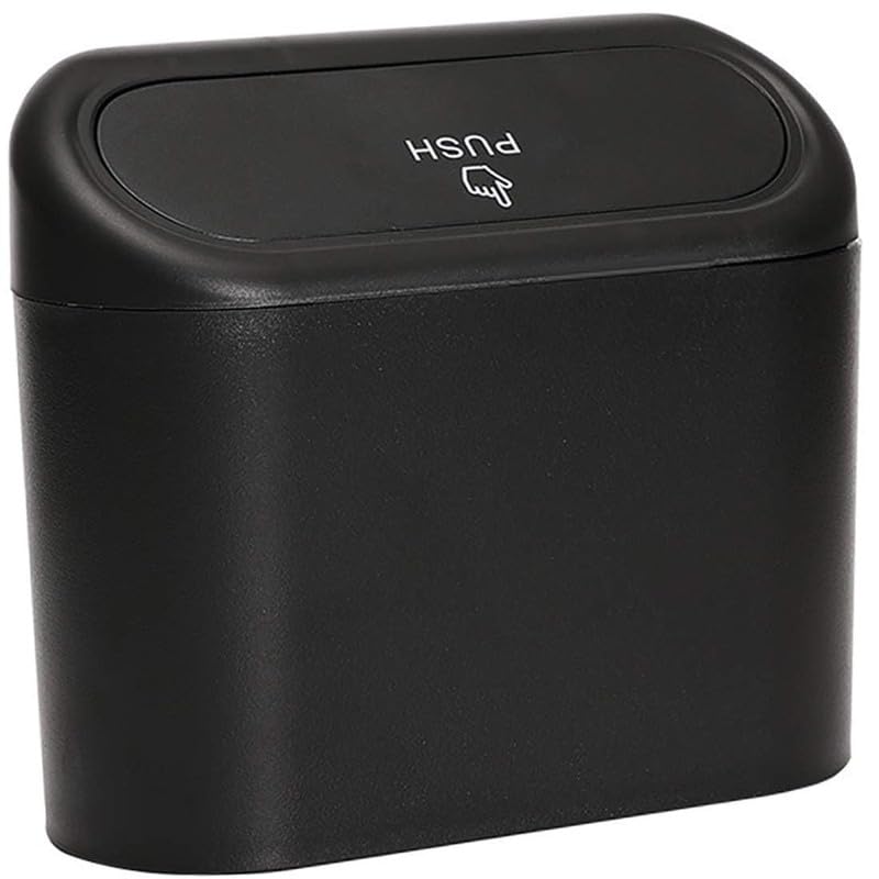 Veemok Car Trash Bin with Lid Leakproof Hanging Garbage Can for Car Interior Portable Vehicle Waste Storage Organizer