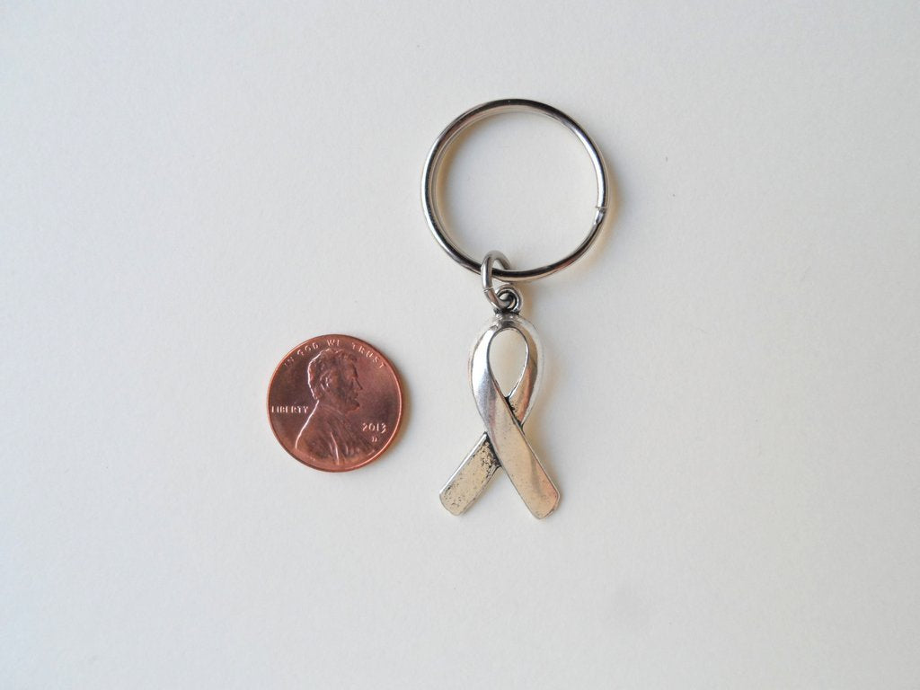 Jewelryeveryday Cancer Awareness Ribbon Keychain - Carry With You Hope And Strength
