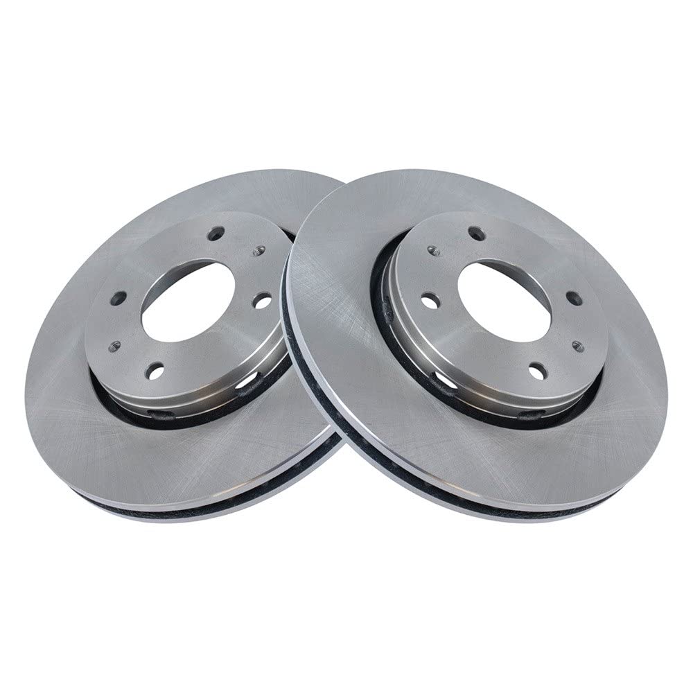 Trq Front Brake Rotors Set Vented Compatible With 2000-2004 Volvo S40 2000-2003 V40
