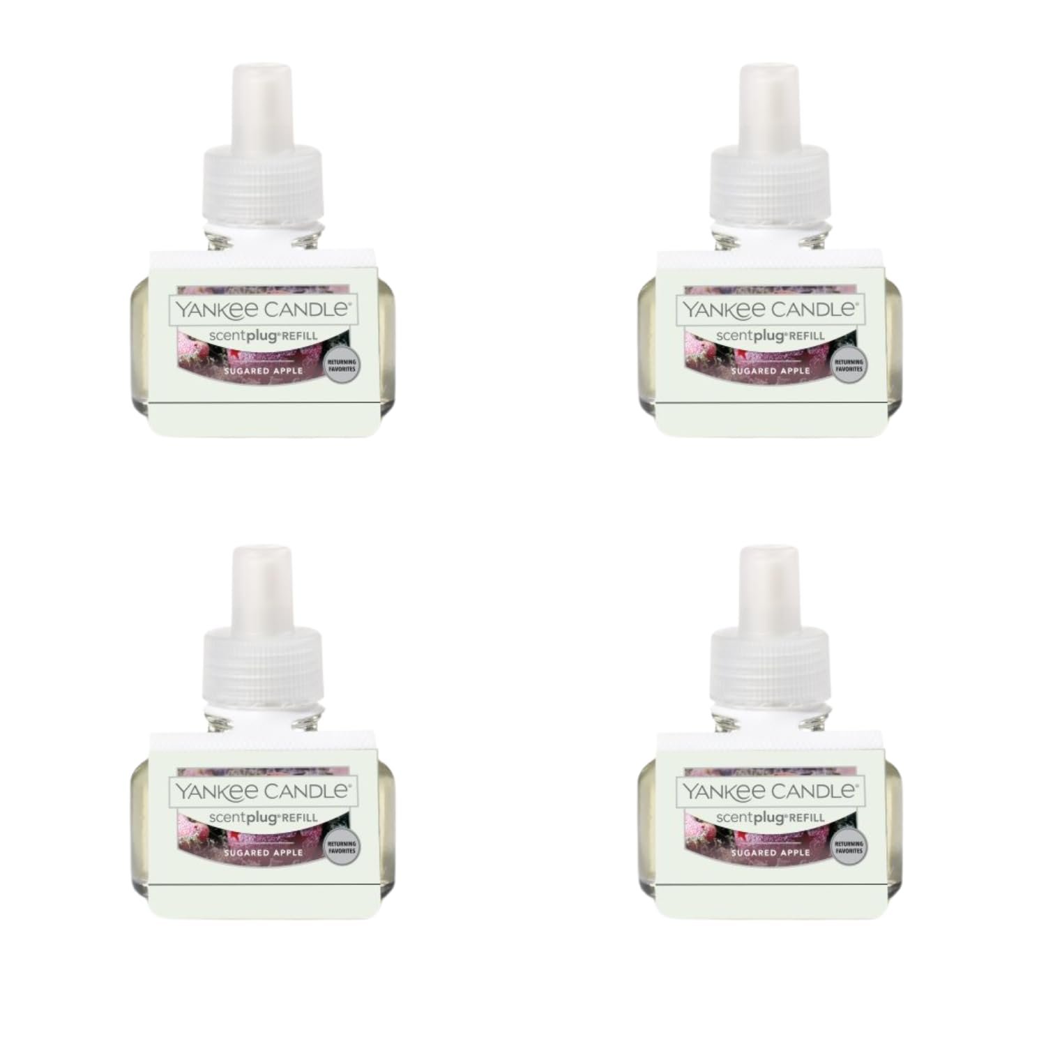 Yankee Candle Scent Plug Refill, Sugared Apple (Pack Of 4)