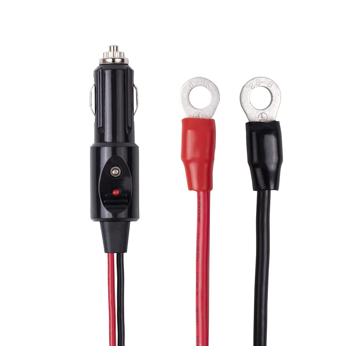 YCIND 12AWG Male to Male Cigarette Lighter Adapter Charger Cord, 3ft with LED Lights, Model YC01037-A