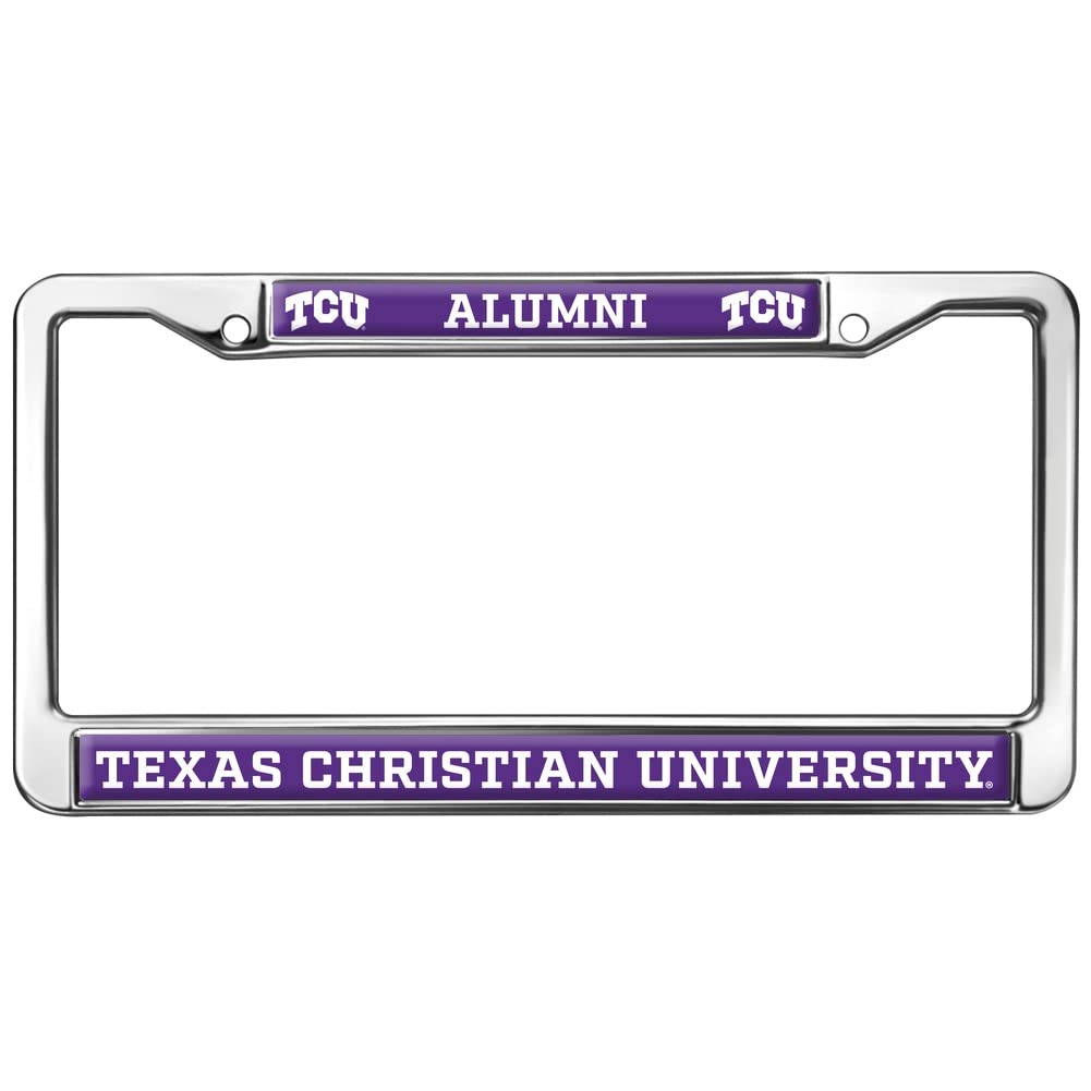 Texas Christian University Alumni Logo Full Size Standard License Plate Metal Frame