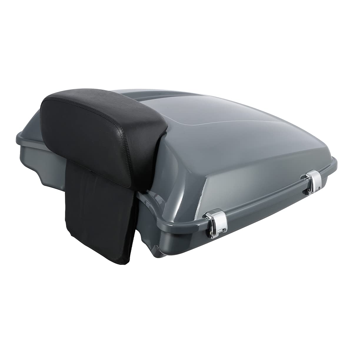 PEGSTREAMLINER Gunship Gray Razor Pack Trunk Pad Two-Up Rack Docking Kit for Harley Touring 2014-2023 - High Quality ABS Plastic