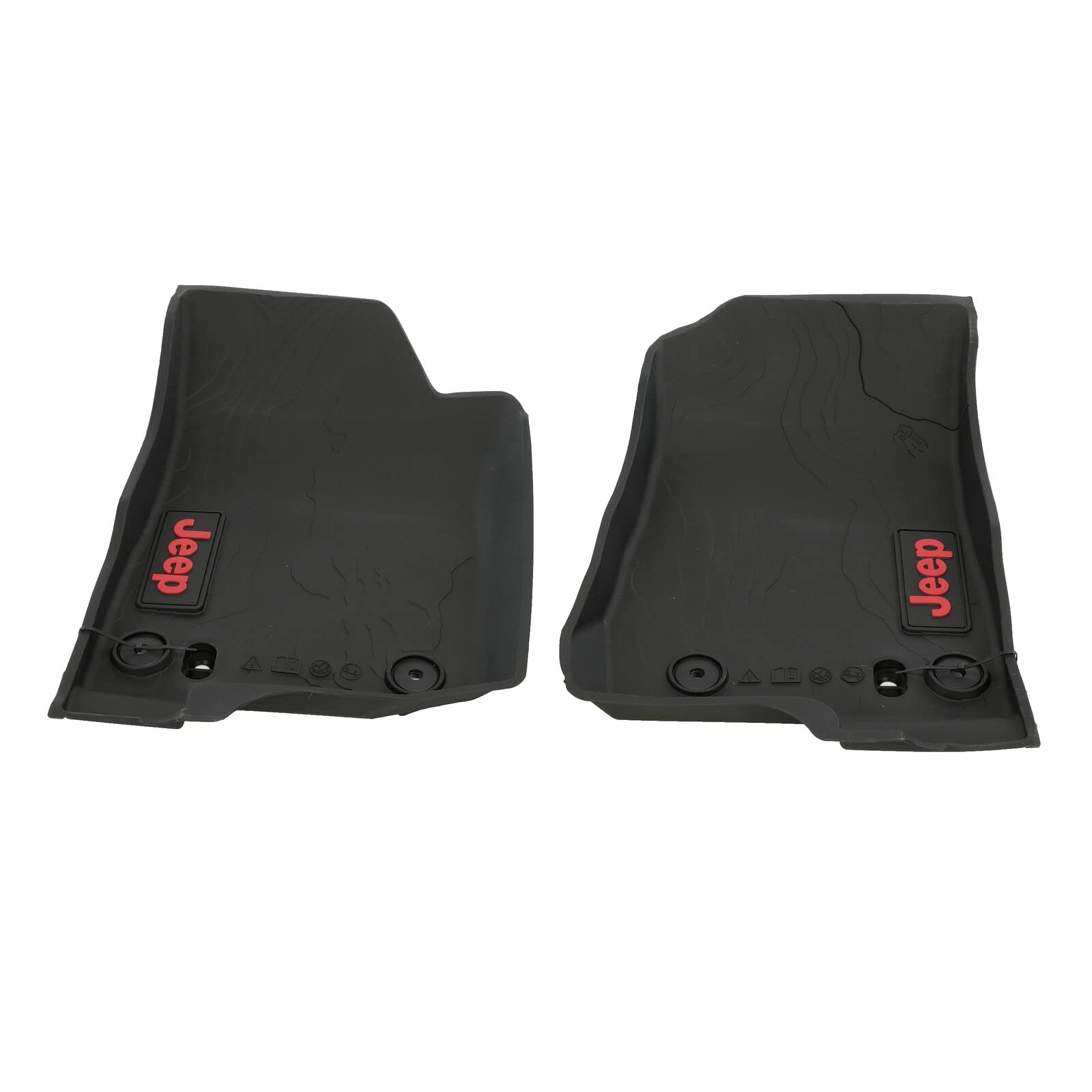 Mopar Jeep Gladiator Rubber Floor Mats Set of 4 - Black, Model 5, OEM Quality