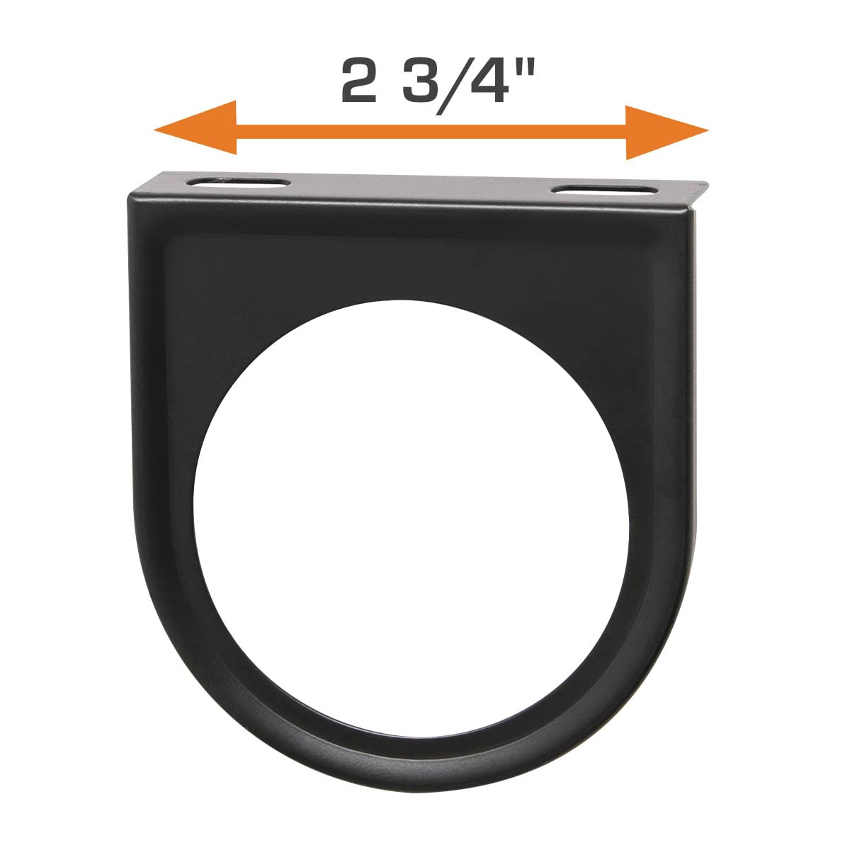 Glowshift Universal Black Single Gauge Mounting Bracket Pod - Fits Any Make/Model - Mounts (1) 2-1/16'' (52Mm) Gauge Under The V