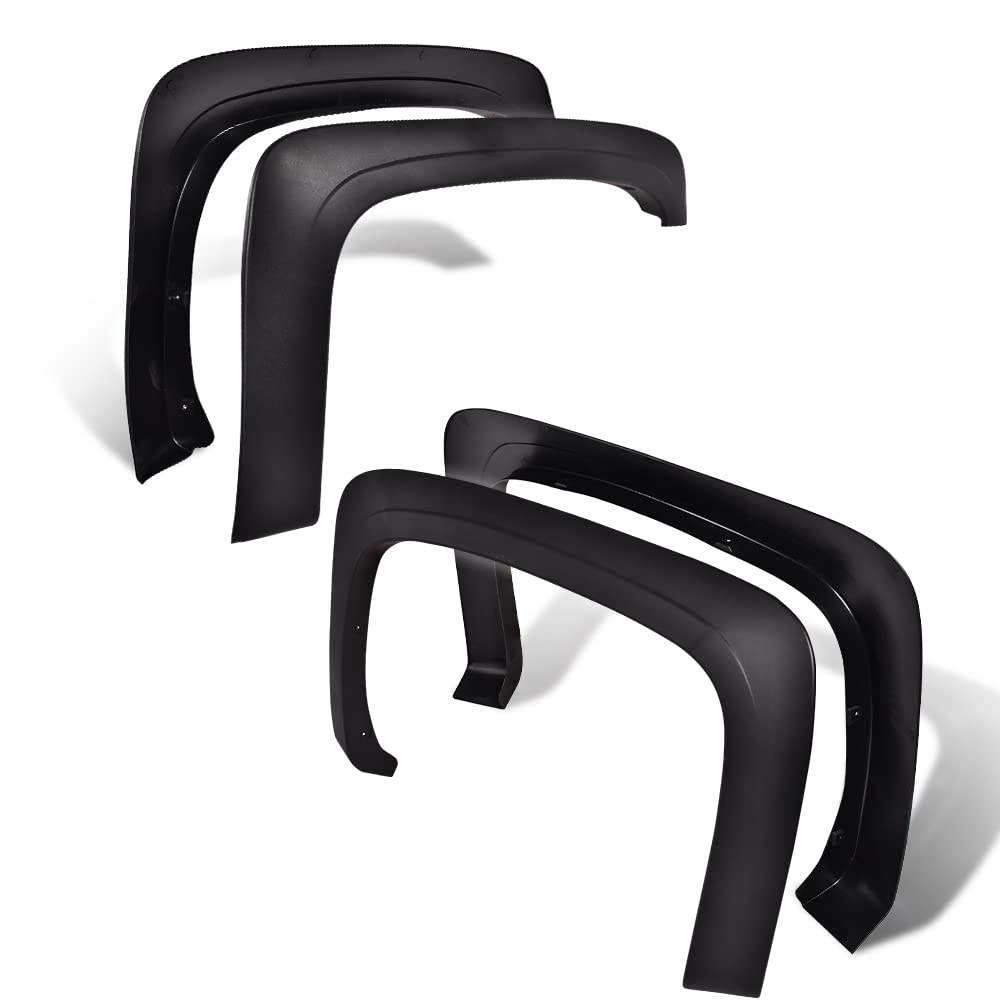 G-Plus Fender Flares, Compatible With 2007-2013 Chevy Silverado 1500/2007-2014 Silverado 2500Hd 3500Hd, 78.0'/97.6' Long Bed(Compatible With 2007 Silverado New Body Style Only, Not Fit Dually Models)