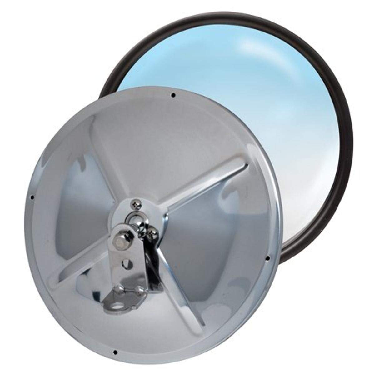 RoadPro RP-19S Adjustable 8.5" Stainless Steel Convex Mirror - Durable & Stylish Automotive Accessory