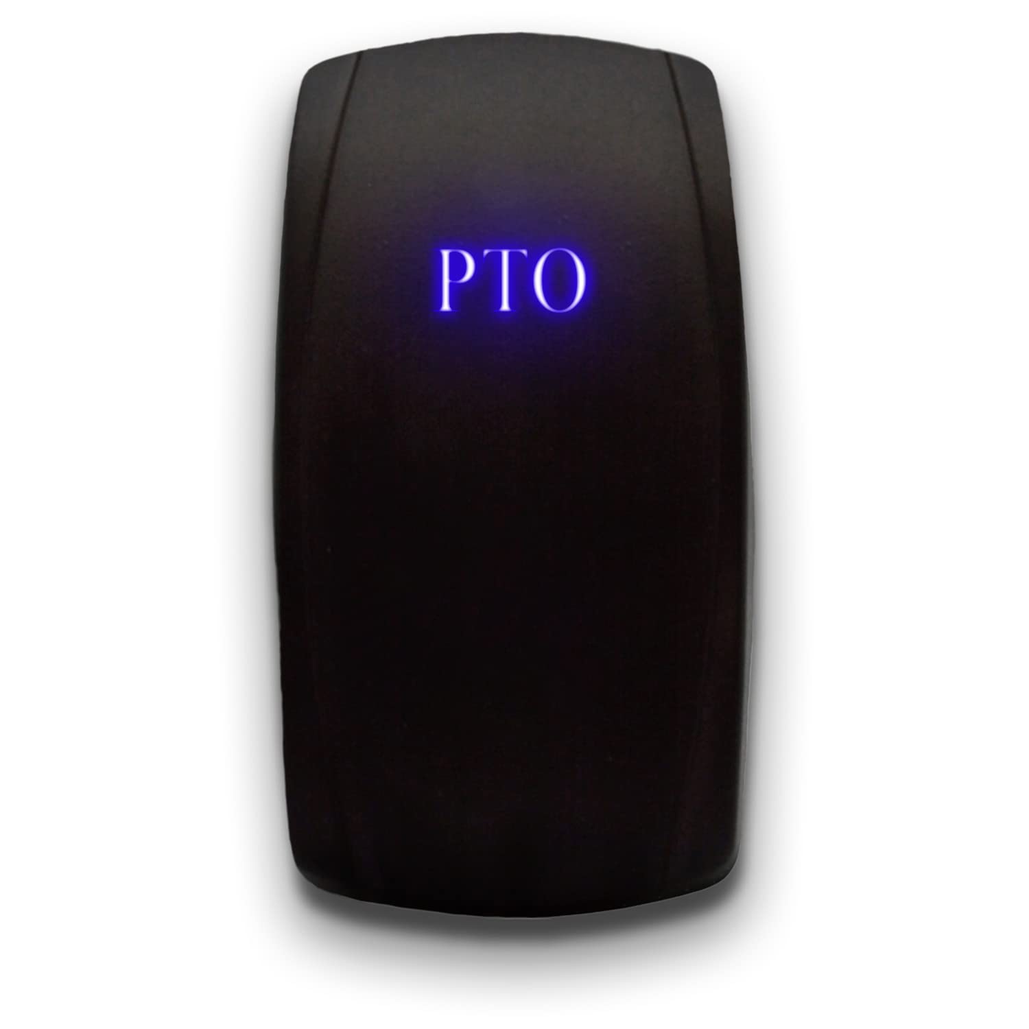 Pto - Blue - Laser Etched Toggle Switch 20A 12V - Vertical Rocker Switch 5-Pin Dpst