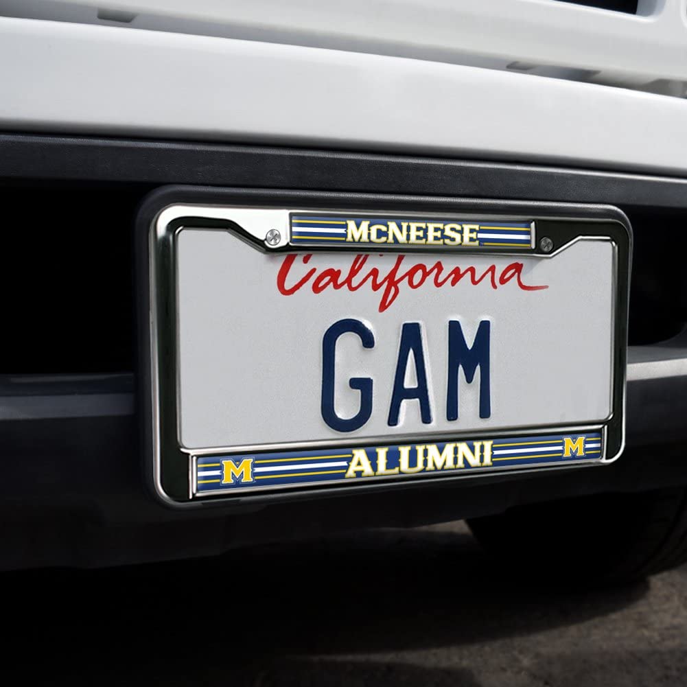 McNeese State Alumni Logo Full Size Standard License Plate Metal Frame