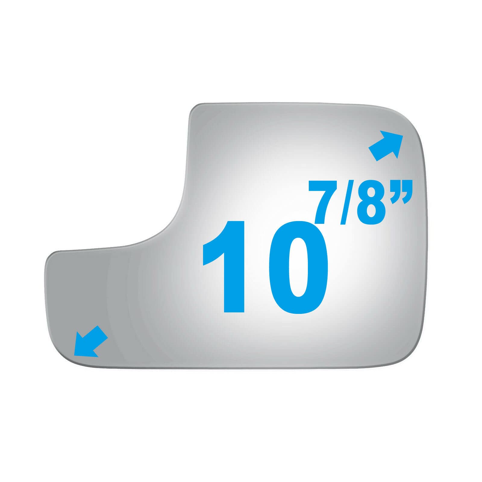 Adanz Lower Towing Mirror Replacement Glass Fit For 1994-2009 Dodge Ram 1500 2500 3500 4000 4500 5500 700 Van Pickup Truck Drive
