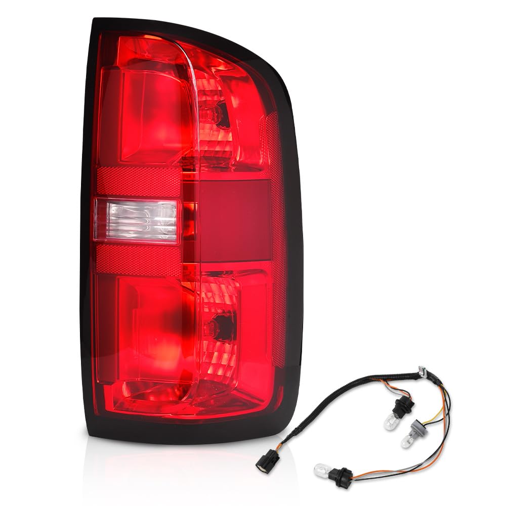 DOTCOM Tail Light Assembly Fit Chevy Colorado 2015-2022 (Fit 4-Door Crew Cab/Extended Cab Only) w/Bulbs Rear Brake Lamp Passenge