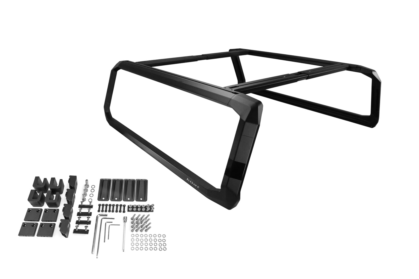 Kuat Ibex Truck Bed Rack - Adjustable Aluminum, 1,200 lbs Static, Sandy Black, IBEXA1 - Mid-Size - Short-Bed