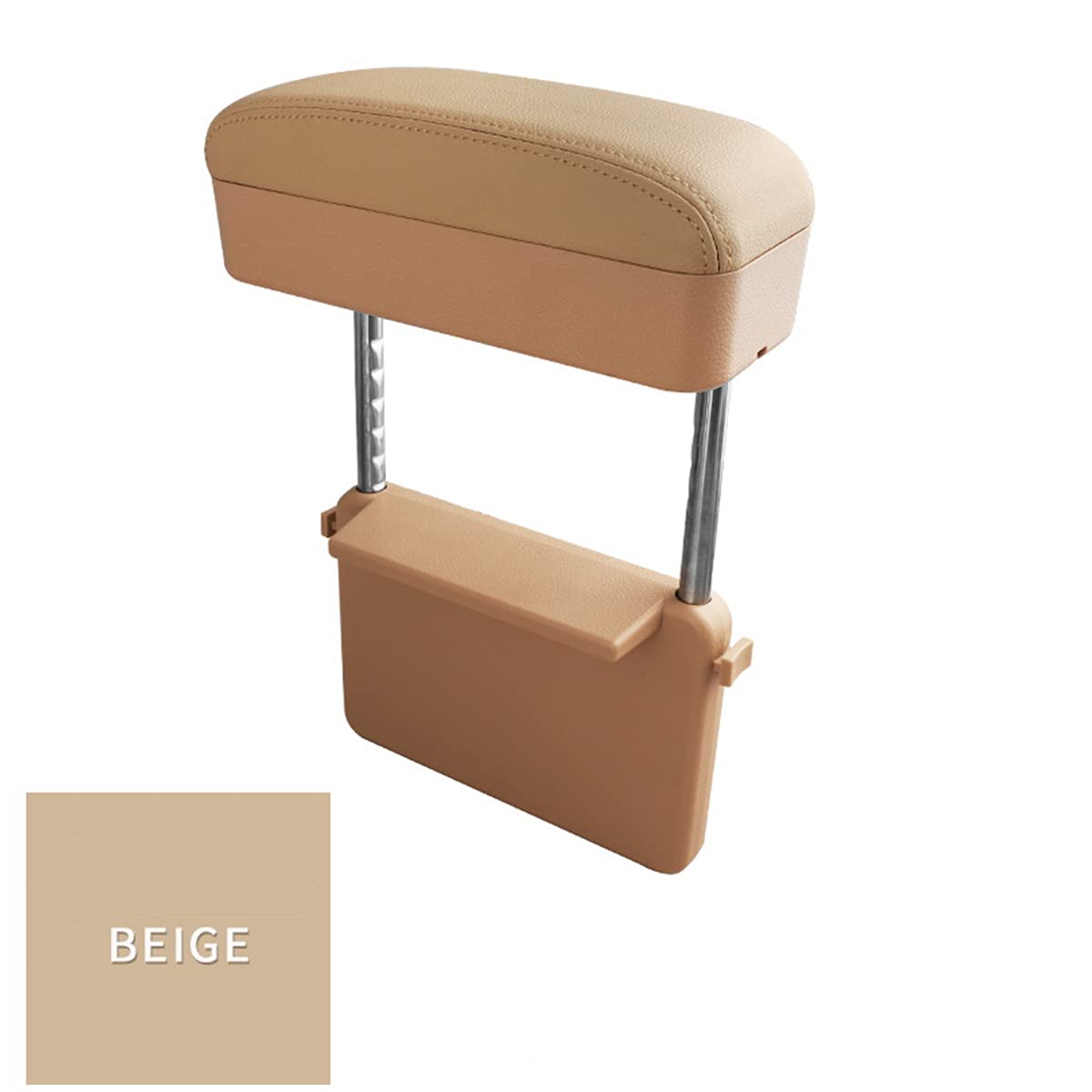 AOWIS Car Console Armrest Box Arm Rest Height Adjustable Comfort Elbow Pad Universal (Beige)