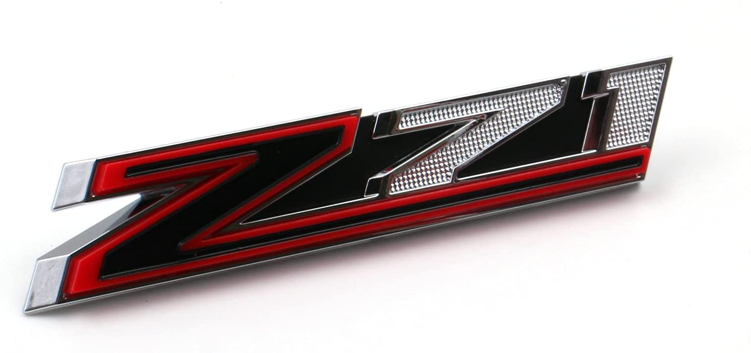 Yoaoo OEM Z71 Front Grille Emblem Badge, Chrome Red, Compatible with 2019-2025 Silverado Tahoe Suburban, Model CS210-1G-Z71CHRE