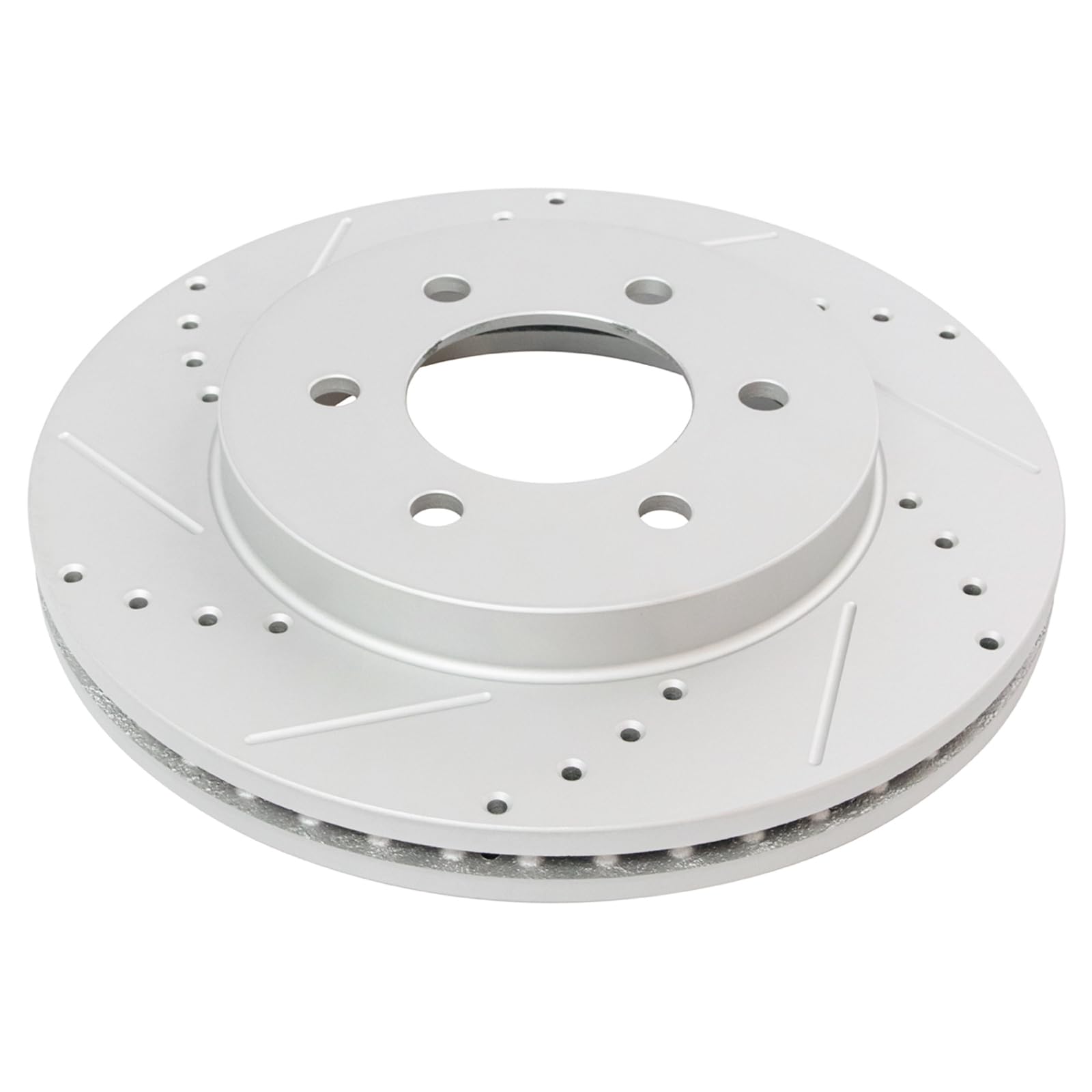 Trq Front Performance Brake Rotors Set Premium G-Coated Cross Drilled & Slotted Compatible With 2004-2008 Ford F-150 2006-2008 L