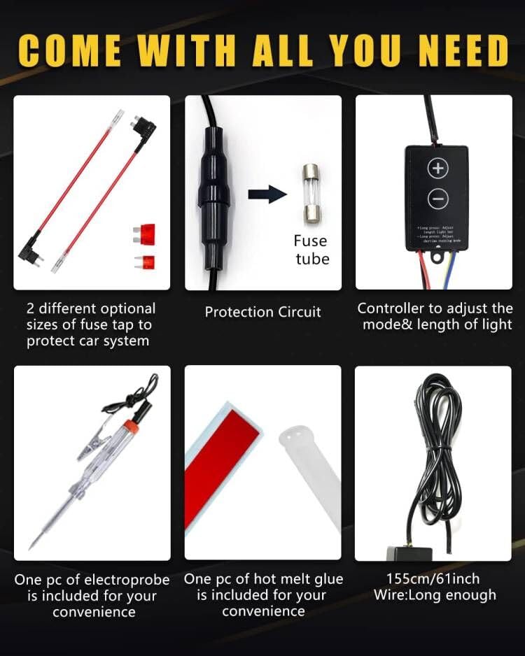 Dynamic Scan Start Up Hood Light Strip Sequential Flowing Turn Signal Lights Flexible Drl Daytime Running Light Car Led Light St