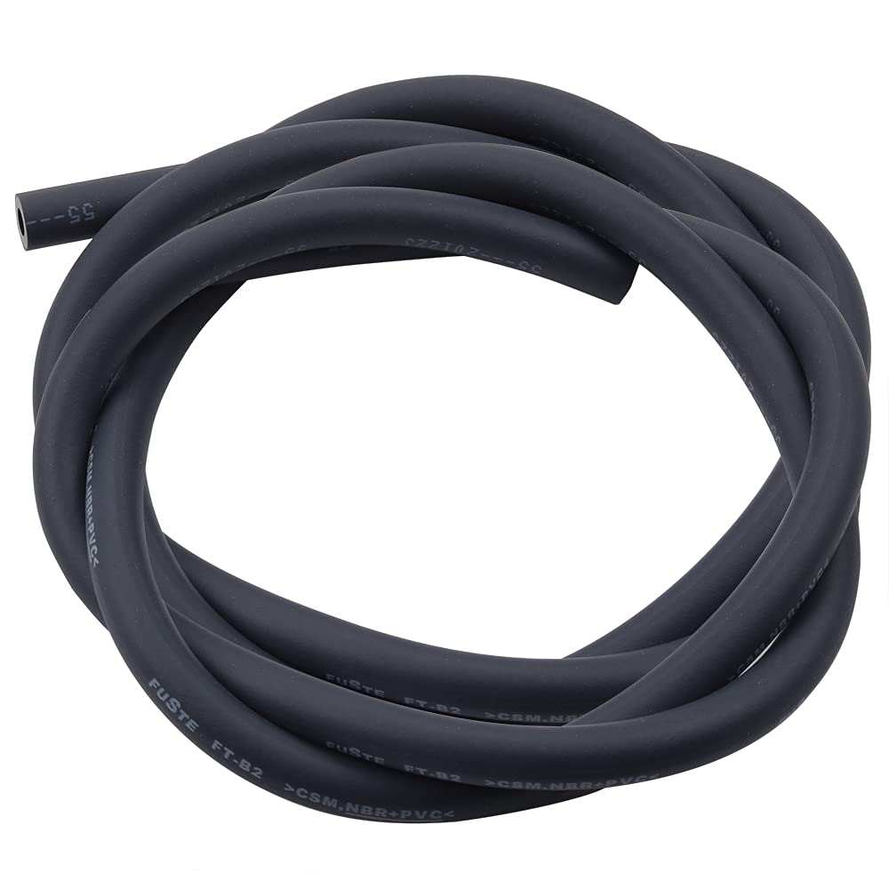 Wetenex 5.5mm Fuel Line Hose (ID 5.5mm, OD 10mm) - 5ft Gas Tube with 10 Clamps for ATV, Dirt Bike,