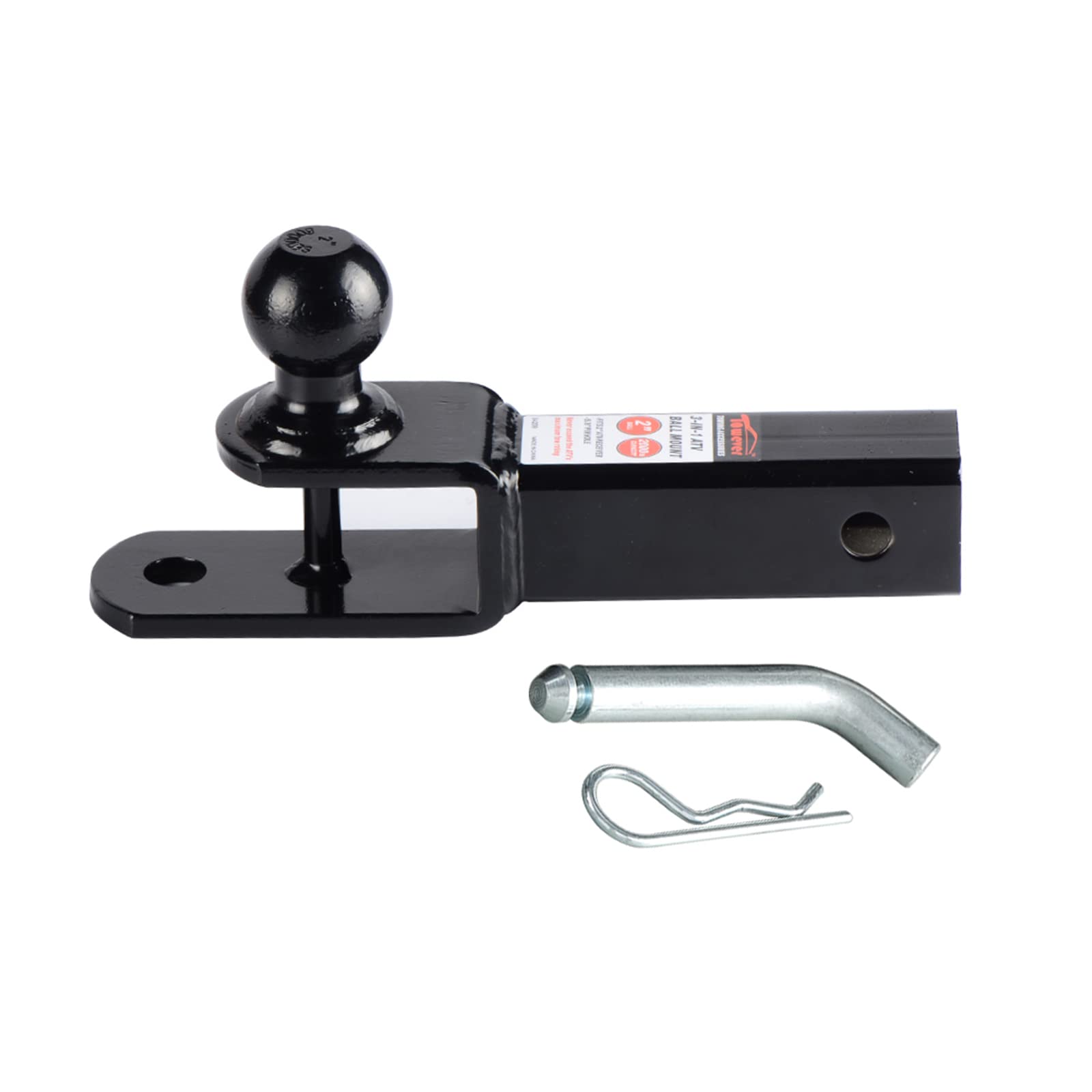Towever 84209 2 Inches Atv Receiver Hitch 3 In 1 Ball Mount With 2 Inches Ball