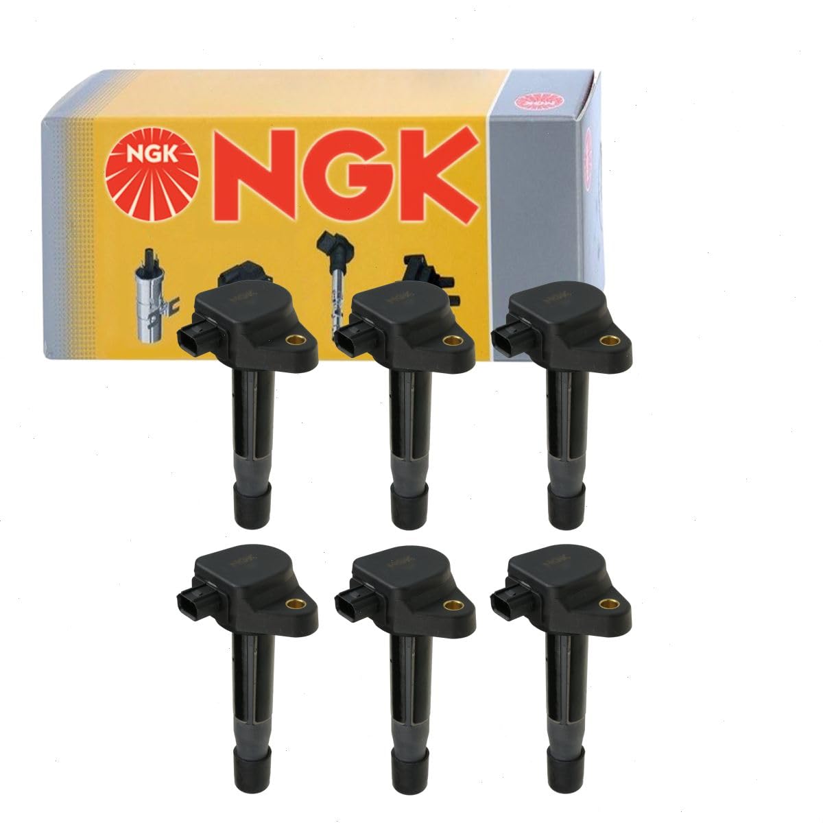 6 pc NGK Ignition Coils compatible with Honda Accord 3.5L V6 2008-2012