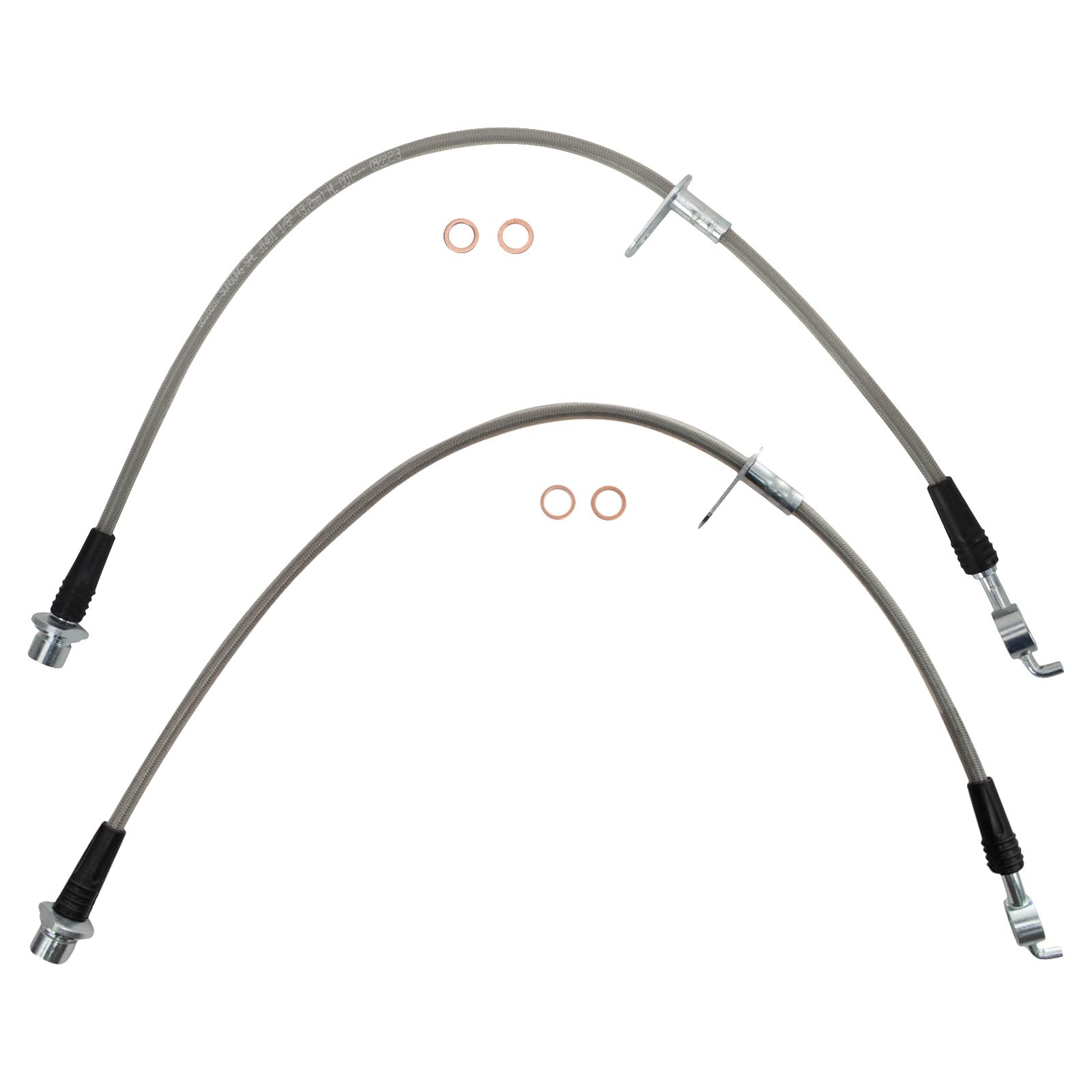 Trq Rear Performance Brake Hose Set Compatible With 2002-2003 Lexus Es300 2004-2006 Es330 2007-2012 Es350 2005-2012 Toyota Avalo