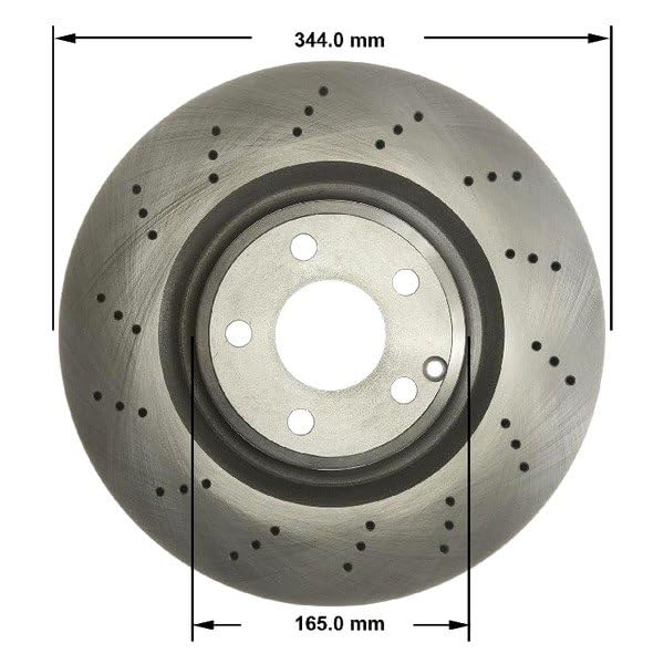 Bendix Premium Prt6192 Front Brake Rotor For Mercedes-Benz Slc300 2020-2017, Slk250 2015-2012, Slk300 2016, Slk350 2016-2012