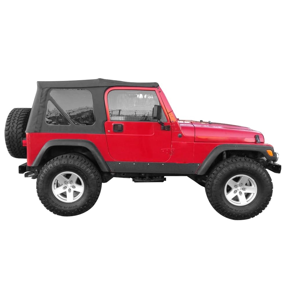 Hooke Road Rock Slider Armor Rocker Panel Guards Compatible with Jeep Wrangler TJ 1997-2006 (Exclude 04-06 TJ Unlimited/LJ) Clad