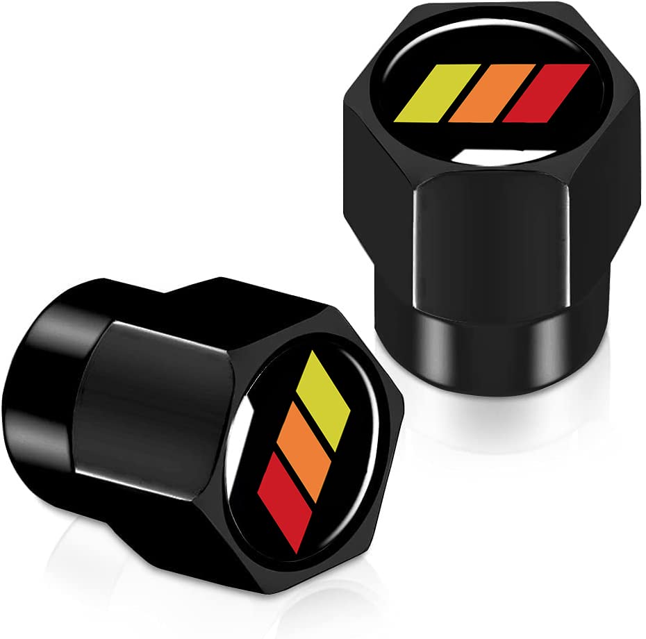 DAOPERS Aluminum Alloy Tire Valve Stem Caps - 4Pack, Tri-Color, Metal, Model CHAXEL for Toyota Tacoma 4Runner Tundra Rav4 Highlander