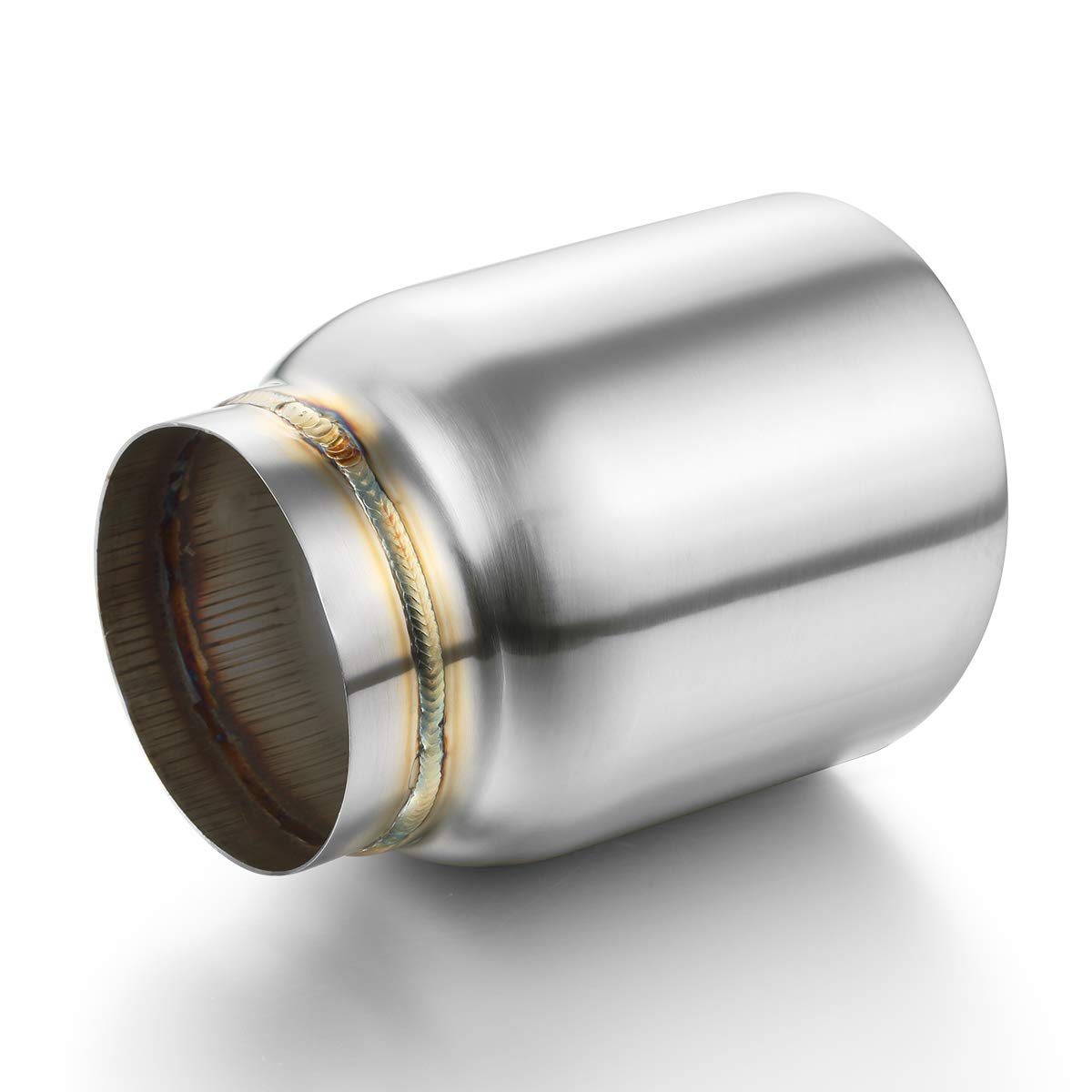 Exhaust Tip 3'' Inlet Dual Wall, A-KARCK Double Wall Tailpipe Tip 3'' Inlet 4'' Outlet 5'' Overall Length Weld On Decorate Car T