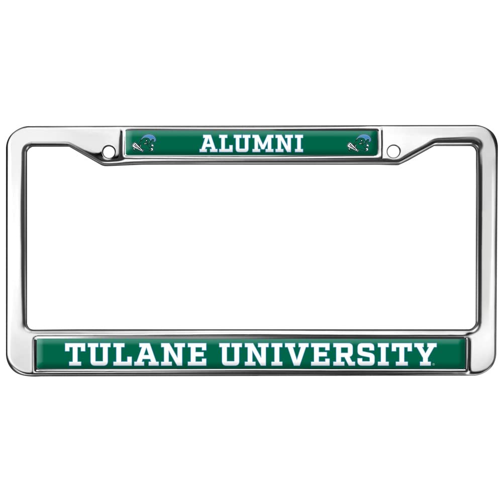 Tulane University Alumni Logo Full Size Standard License Plate Metal Frame